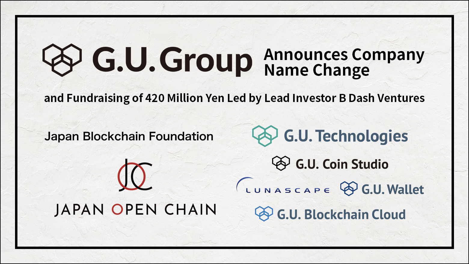 G.U.Group、社名変更及びB Dash Venturesをリード投資家とした総額4.2億円の資金調達のお知らせ