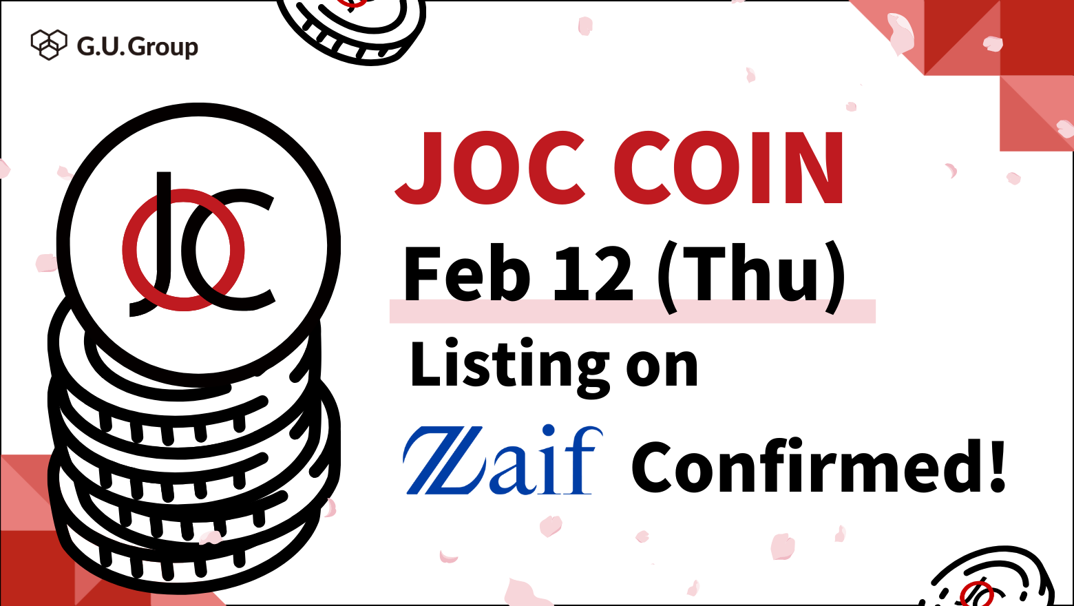 Japan Open Chain’s Native Token “JOC COIN” is Listing on Zaif on February 12
